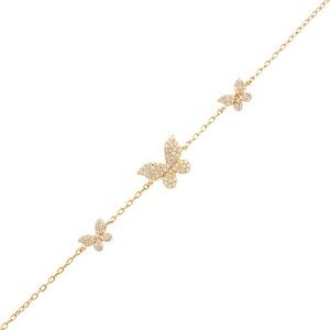 Adina Eden Gold Butterfly Bracelet